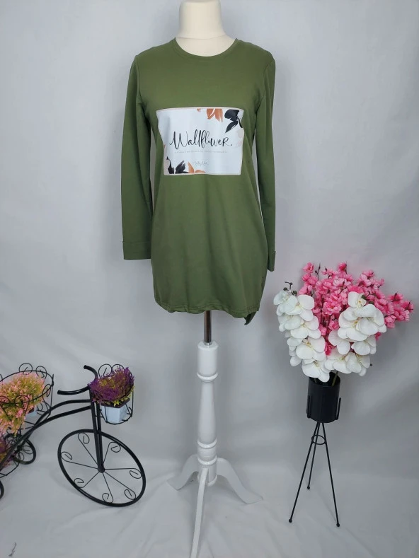 5126 Baskı Detaylı Tunik Sweat - 3