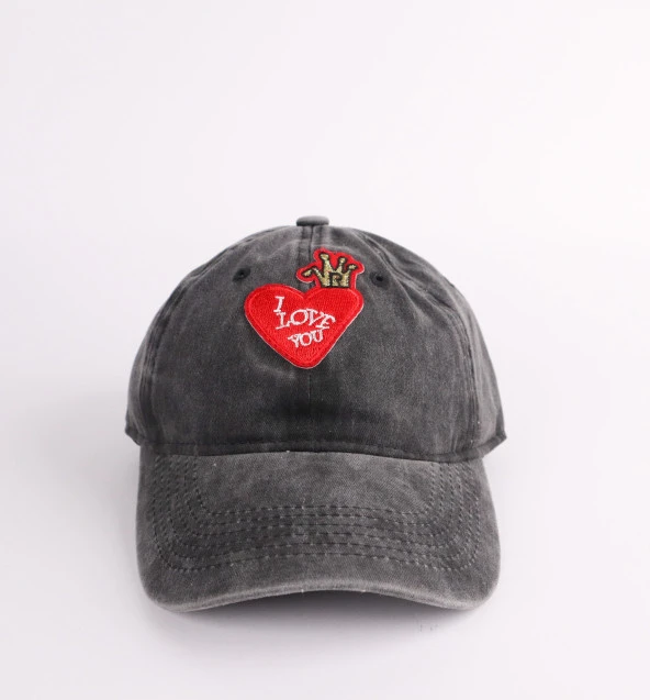 Perlotus Space Uzay Nakışlı Siyah Pamuklu Yıkamalı Kadın Şapka