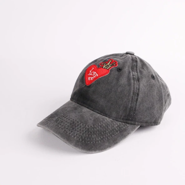 Perlotus Space Uzay Nakışlı Siyah Pamuklu Yıkamalı Kadın Şapka - 2