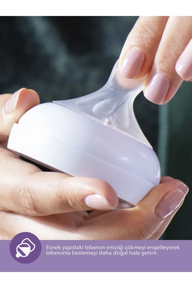 Philips Avent Scy903/11 Doğal Tepkili Pp Pembe Biberon 260ml 1 Ay - 3