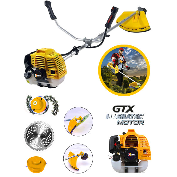 Wacker Pro Alman Technology terongy GTX 20 HP Bakır Sargılı Yan Tipi Ot Çim Çalı Biçme Tırpanı Full Aksesuarlı - 2