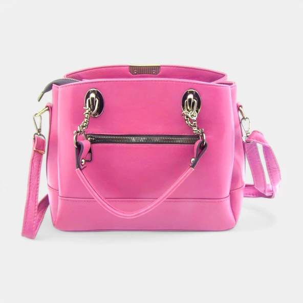 Lederax Hakiki Deri Üç Gözlü Omuz ve El Çantası LD483 - 3