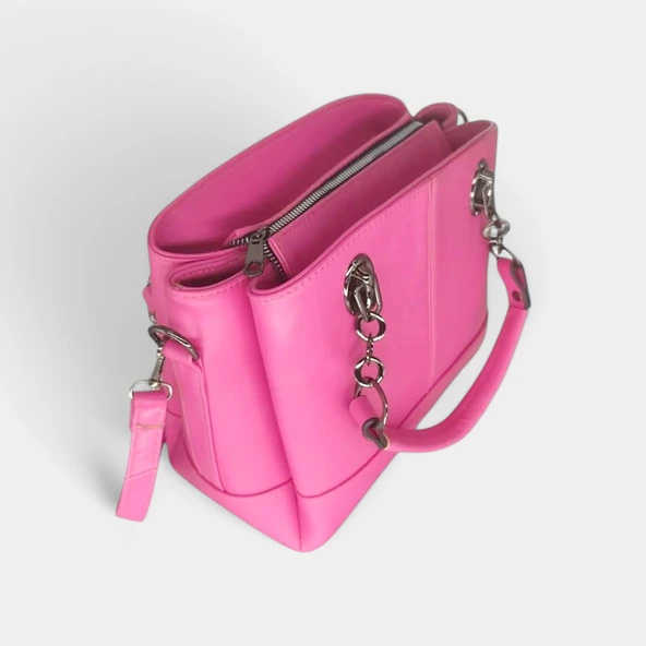 Lederax Hakiki Deri Üç Gözlü Omuz ve El Çantası LD483 - 4