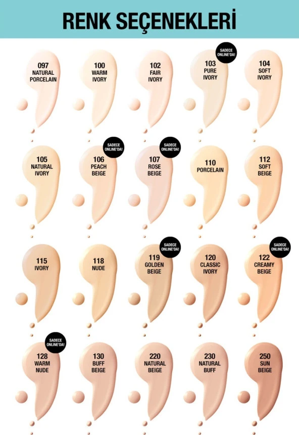 Maybelline New York Fit Me Matte+Poreless Fondöten - 100 Warm Ivory - 4