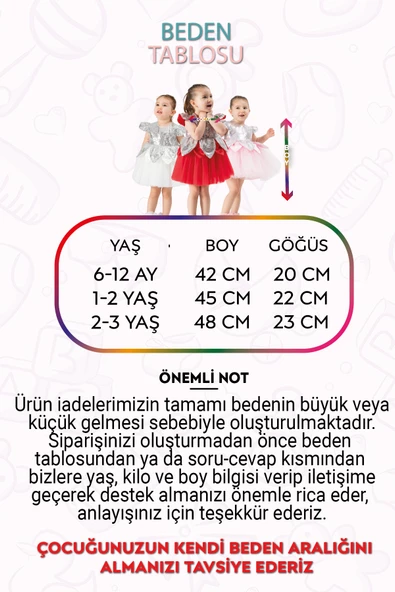 Bebek Kız Çocuk Doğum Günü Parti Düğün Elbise Tüllü Tütü Astarlı Çocuk Giyim Bebek Giyim Kız Bebek ELBYYPRPUL - 6