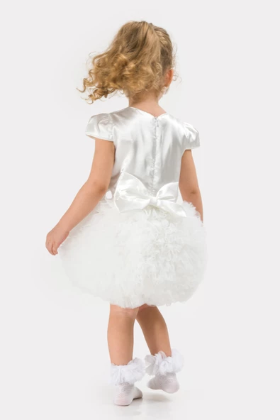 Bebek Kız Çocuk Doğum Günü Parti Düğün Elbise Tüllü Tütü Astarlı Çocuk Giyim Bebek Giyim Kız Bebek ELBYTUTUL - 10