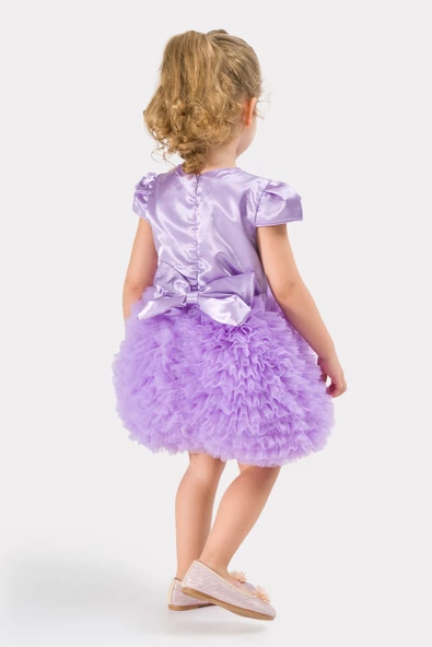 Bebek Kız Çocuk Doğum Günü Parti Düğün Elbise Tüllü Tütü Astarlı Çocuk Giyim Bebek Giyim Kız Bebek ELBYTUTUL - 11