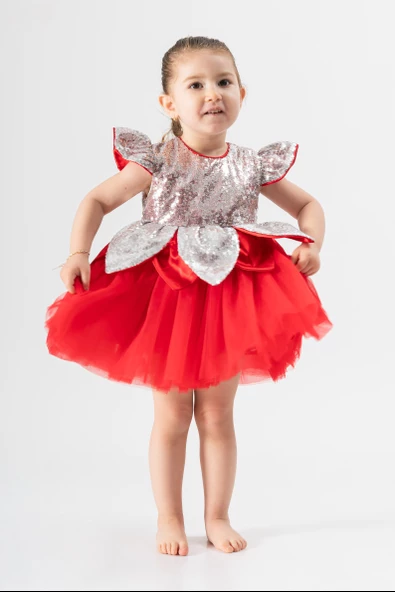 Bebek Kız Çocuk Doğum Günü Parti Düğün Elbise Tüllü Tütü Astarlı Çocuk Giyim Bebek Giyim Kız Bebek ELBYYPRPUL - 11