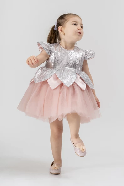 Bebek Kız Çocuk Doğum Günü Parti Düğün Elbise Tüllü Tütü Astarlı Çocuk Giyim Bebek Giyim Kız Bebek ELBYYPRPUL - 12