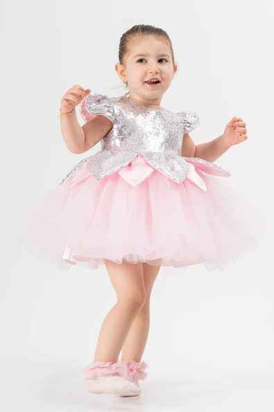 Bebek Kız Çocuk Doğum Günü Parti Düğün Elbise Tüllü Tütü Astarlı Çocuk Giyim Bebek Giyim Kız Bebek ELBYYPRPUL - 9