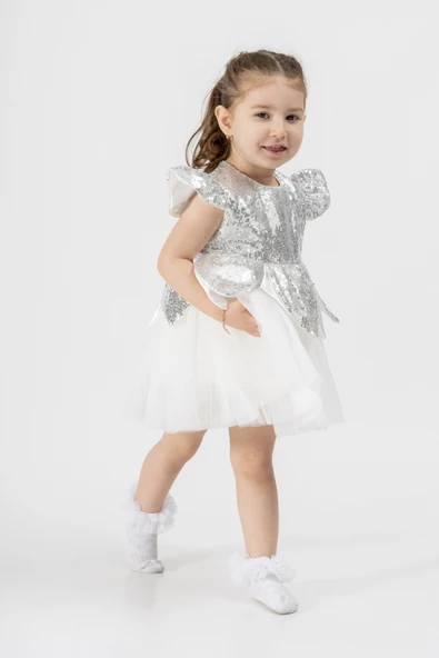 Bebek Kız Çocuk Doğum Günü Parti Düğün Elbise Tüllü Tütü Astarlı Çocuk Giyim Bebek Giyim Kız Bebek ELBYYPRPUL - 10