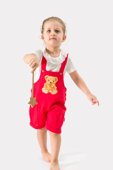 Kız Çocuk Yazlık Müslin Kumaş Baskılı Müslin Alt Üst Çocuk Slopet TKMKMSLNAYI - 2