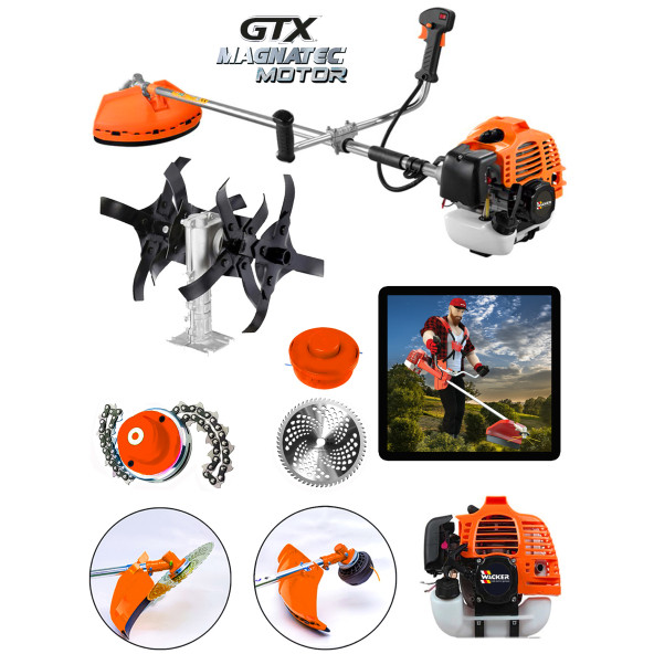 Wacker Prto Germany Technology İnsoundh 20 HP Yan Tipi Ot Çim Çalı Biçme Tırpanı + Akrobat Çapa Aparatı - 2