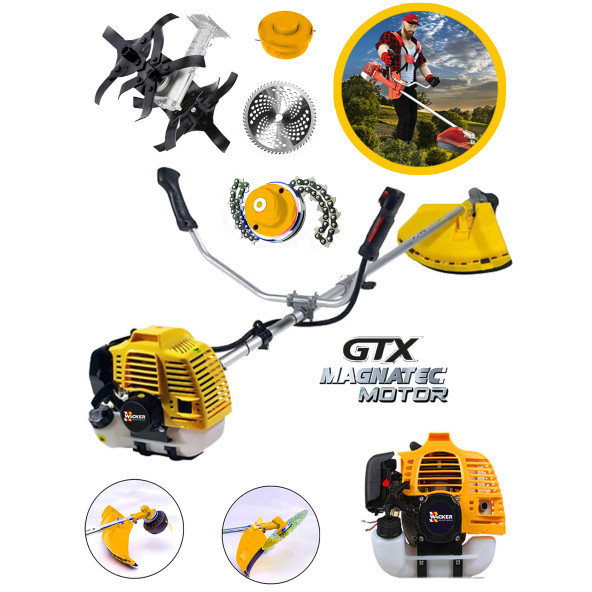Wacker Pro Germany Technology Ewersoundh 20 HP Yan Tipi Ot Çim Çalı Biçme Tırpanı + Akrobat Çapa Aparatı - 2