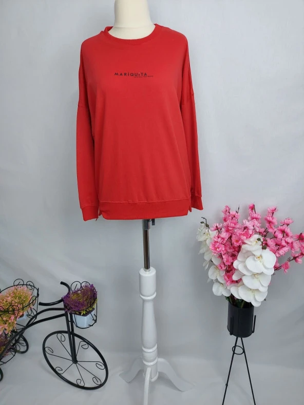 9550 Yazı Detaylı Sweat - 2