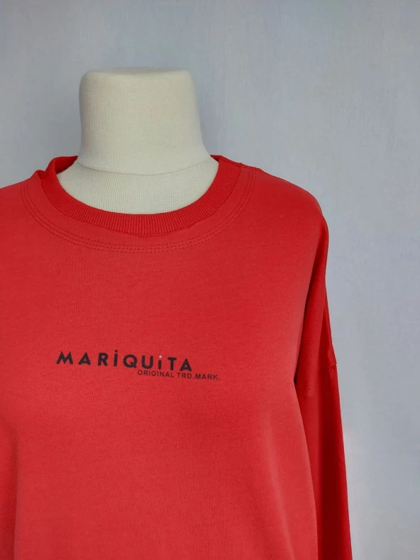 9550 Yazı Detaylı Sweat - 4