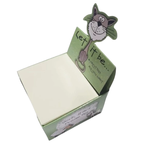 80 gr kağıttan sevimli blok küp not kağıdı 80x80mm 500 lü