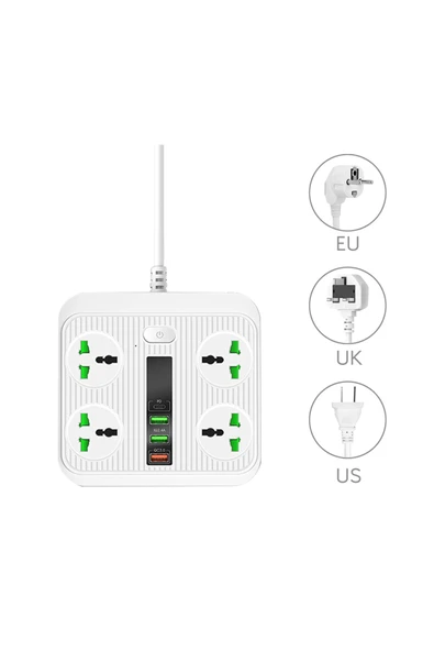 Qpen SC05 8in1 Priz Dönüştürücü - 1
