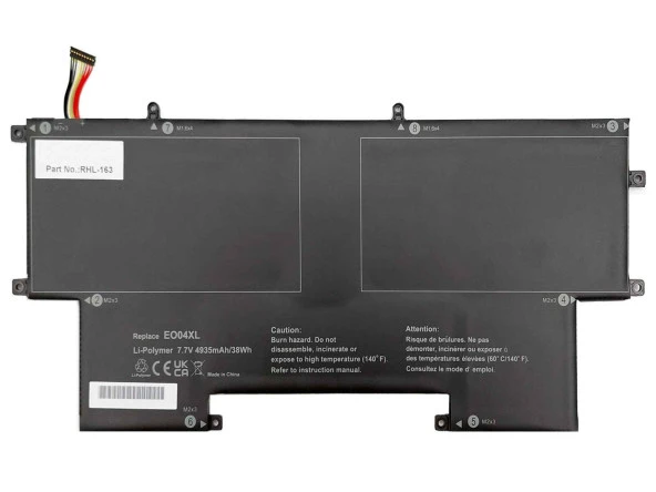 RETRO  Hp EliteBook Folio G1, EO04XL Notebook Bataryasi - Ver.2 Siyah Soket