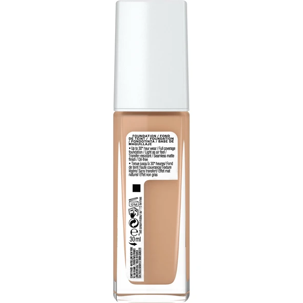 Maybelline New York Superstay Active Wear Fondöten 30 Sand (30 ml) - 4