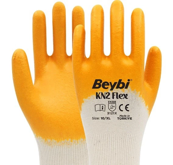 Beybi Kn2 Nitril Eldiven Kalın Inşaat Eldiveni 1 Çift No:10 (M)