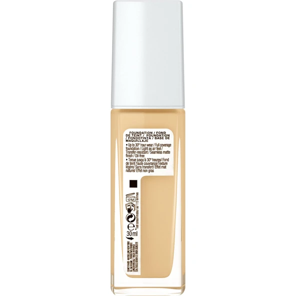 Maybelline New York Superstay Active Wear Fondöten 07 Classic Nude (30 ml) - 3