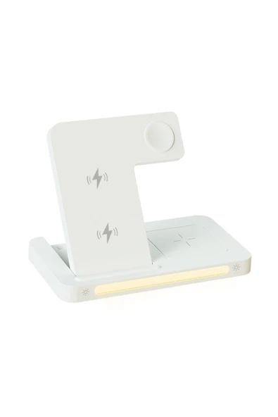 Qpen WC27 3in1 Katlanabilir 15W Kablosuz Şarj Masaüstü Set ürün görseli 1