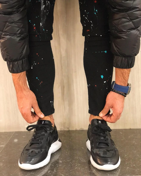 Hakiki Deri Erkek Spor Günlük Ayakkabı - Sneakers - 11