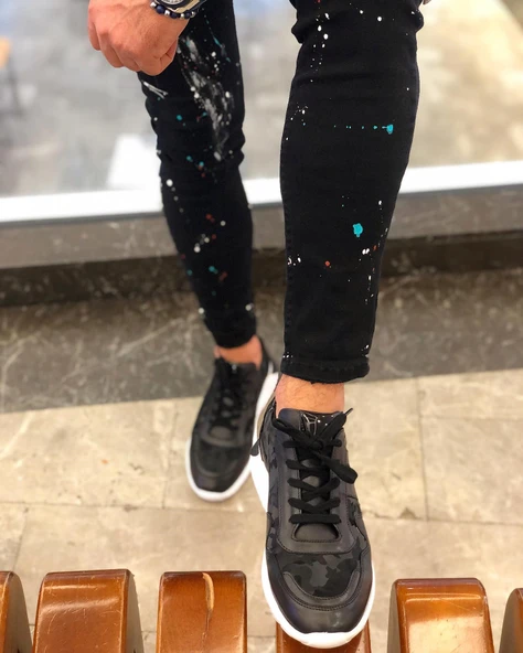 Hakiki Deri Erkek Spor Günlük Ayakkabı - Sneakers - 12