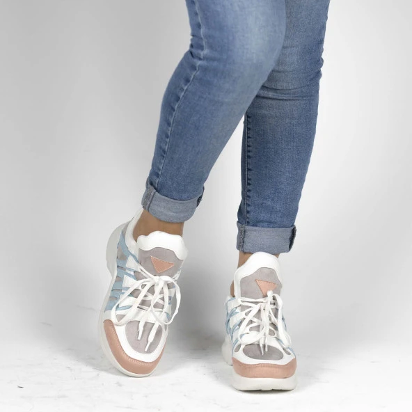 Kadın Renkli Sneakers Ayakkabı - 2