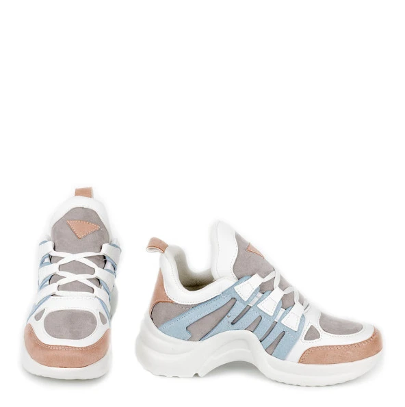 Kadın Renkli Sneakers Ayakkabı - 5