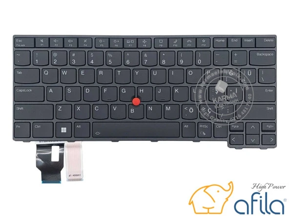 Lenovo Thinkpad P14s Gen3 uyumlu Notebook Klavyesi (Siyah TR) ışıklı