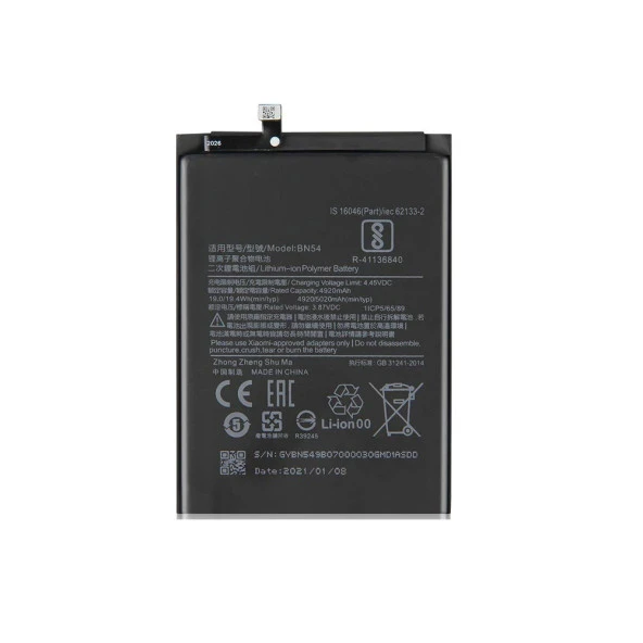 Xiaomi Redmi 10X BN54 ile Uyumlu İthal Pil ürün görseli 1