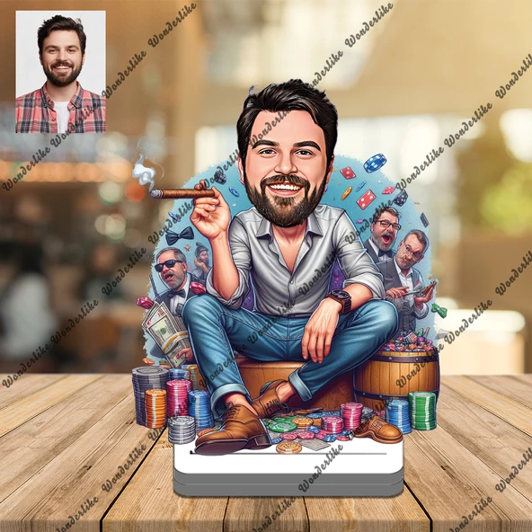 Para Babası 3D Ahşap Biblo,Sevgiliye Hediye,Doğum Günü Hediyesi ürün görseli