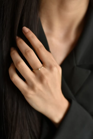 ÇG Yzk241 İnce Taşlı Yüzük - 3