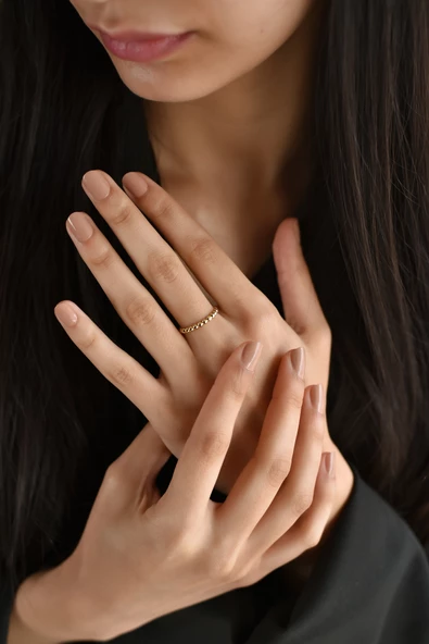 ÇG Yzk256 Noktalı Minimal Yüzük - 2