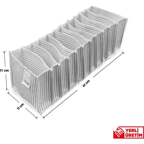 11 Gözlü Çekmece ve Dolap Içi Akordiyon Düzenleyici Organizer S Beden