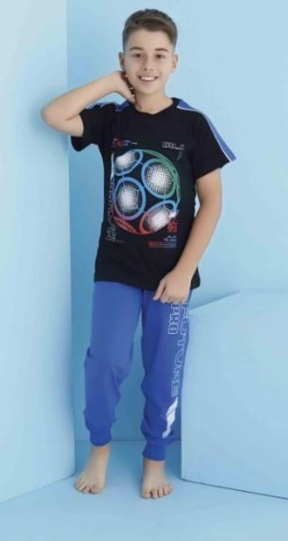 Erkek Çocuk Future Top Kısa Kollu Pijama Takımı 3604