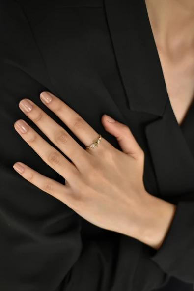 ÇG Yzk425 P Harfi Altın Yüzük - 2