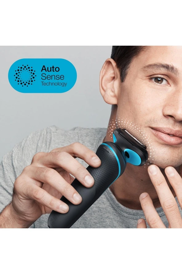 Braun Yeni Seri 5 M1000s Kablosuz Tıraş Makinesi, Autosense, Easyclean, Easyclick, Islak & Kuru
