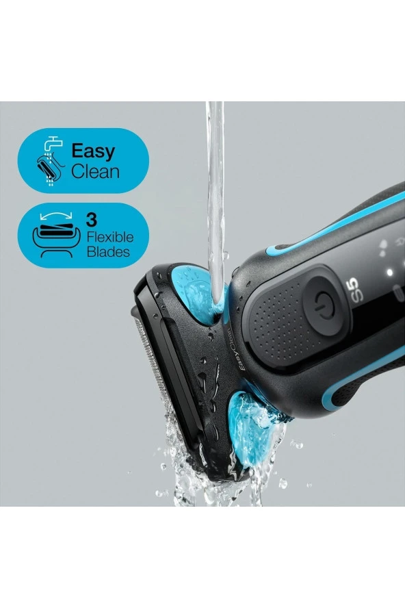 Braun Yeni Seri 5 M1000s Kablosuz Tıraş Makinesi, Autosense, Easyclean, Easyclick, Islak & Kuru - 2