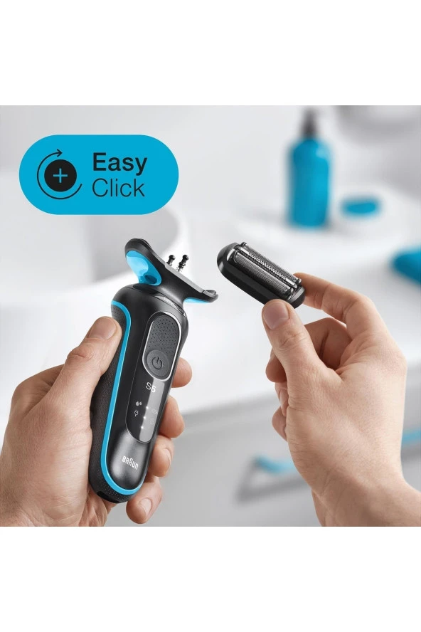 Braun Yeni Seri 5 M1000s Kablosuz Tıraş Makinesi, Autosense, Easyclean, Easyclick, Islak & Kuru - 3