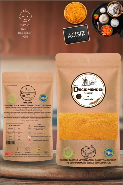 Taş Değirmenden Organik Organik Atalık Tarhana Acısız - Siyez Unlu, Siyez Ekşi Mayalı - 500 Gram