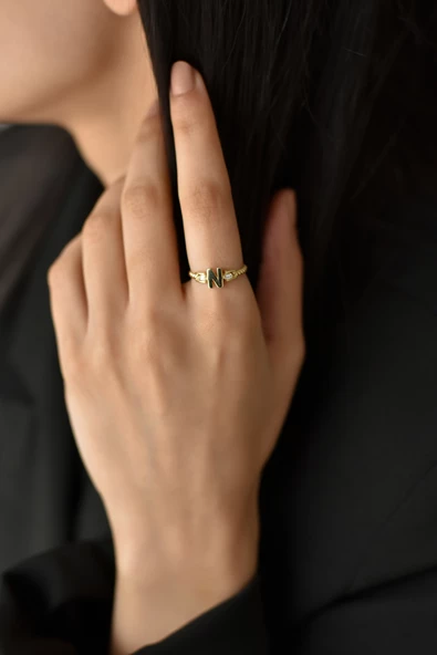 ÇG Yzk430 N Harfi Altın Yüzük - 2