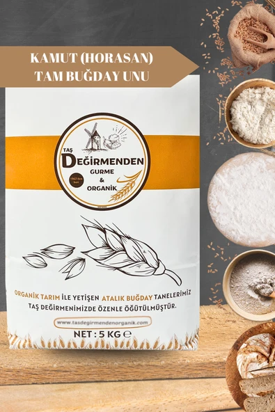 Taş Değirmenden Organik Atalık Kamut Horasan Tam Buğday Unu - 5 Kilo ürün görseli