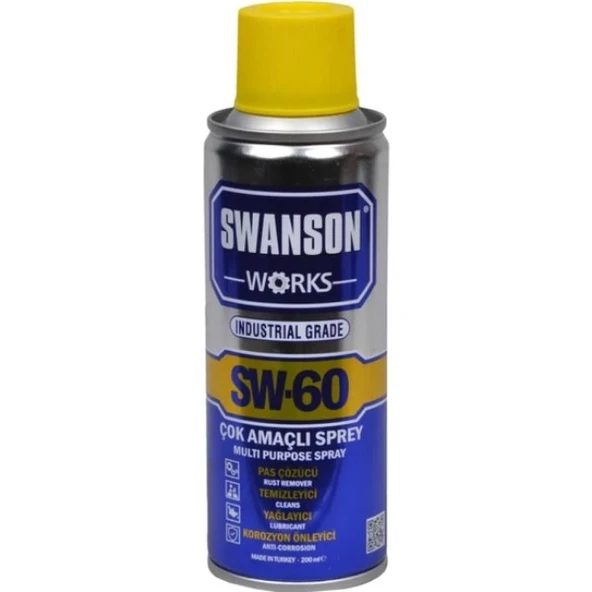 Swanson Works Sw-60 Pas Sökücü 400ml. Korozyon Önleyici Çok Amaçlı Multi Sprey 200 ML