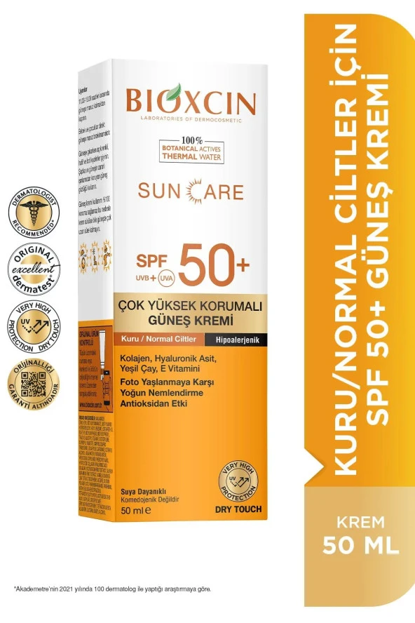 Bioxcin Sun Care Kuru Ciltler için Güneş Kremi SPF 50+ 50 ml