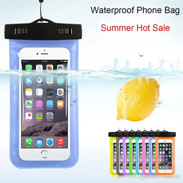 Ateştech Waterproof Bag Su Geçirmez Telefon Kılıfı Dalış Kılıfı Mavi - 4