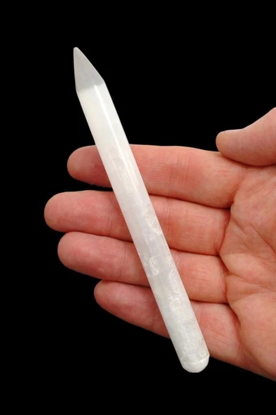 Beyaz Selenit Kalem Masaj Çubuğu