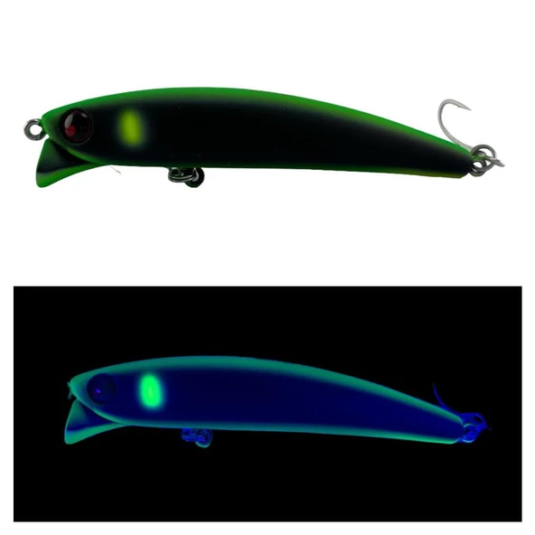 Longin Franky 90mm 13gr Floating Maket Balık  TU008PA Green Ghost ürün görseli 1